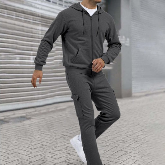 Men's Sporty Zip Sweat Set