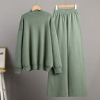 Women's Comfortable Wide-Cut Knit Ensemble