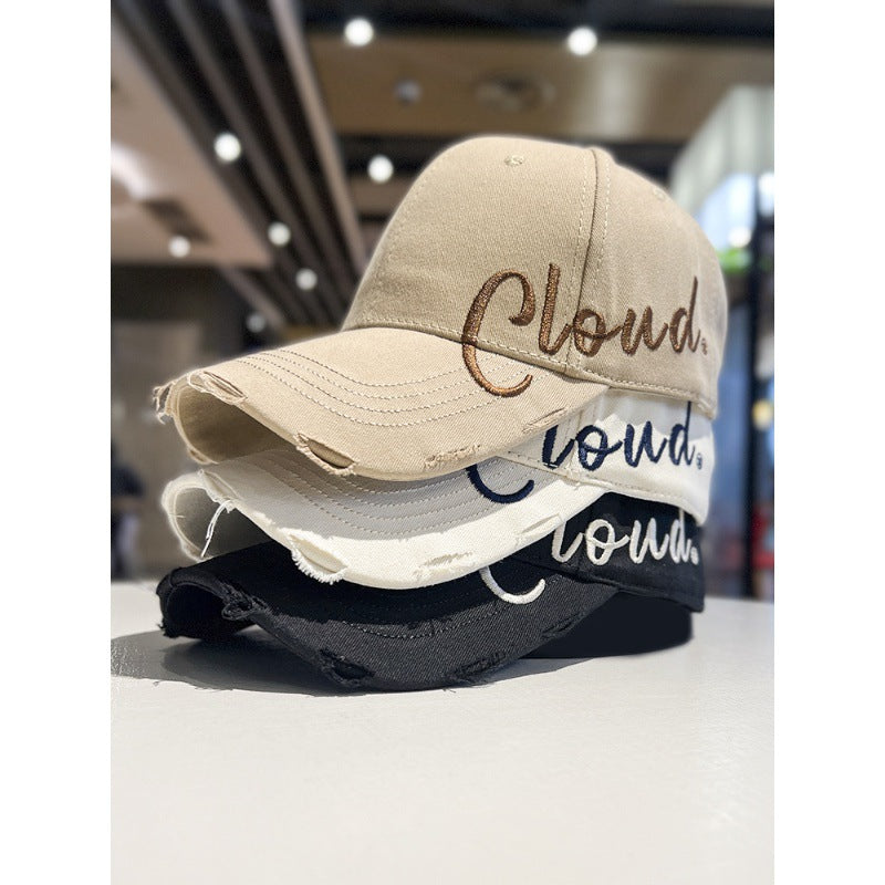 Men's Vintage-Inspired Distressed Baseball Cap
