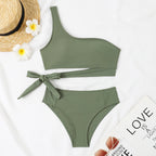 Women's Asymmetrical Bikini with Adjustable Tie