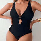 Women's Cut-Out Animal Print Swimsuit