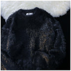 Women's Fluffy Crew Neck Pullover
