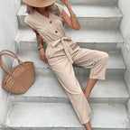 Women's Jumpsuit with Tailored Fit and Practical Pockets