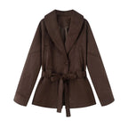 Elegant Transitional Jacket with Tie Belt