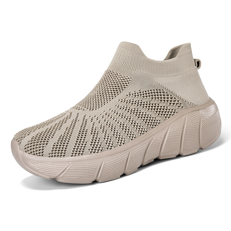 Women's Breathable Knit Sneakers with Flexible Sole