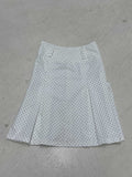 Women's Midi Skirt with Playful Polka Dot Pattern and Elegant A-Line