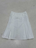 Women's Midi Skirt with Playful Polka Dot Pattern and Elegant A-Line