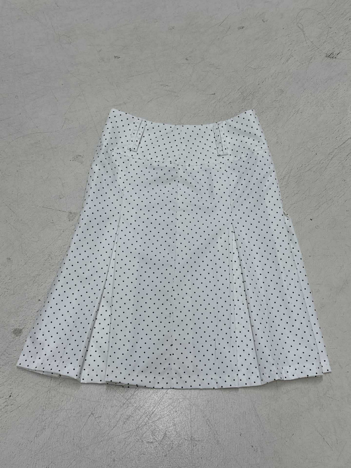Women's Midi Skirt with Playful Polka Dot Pattern and Elegant A-Line