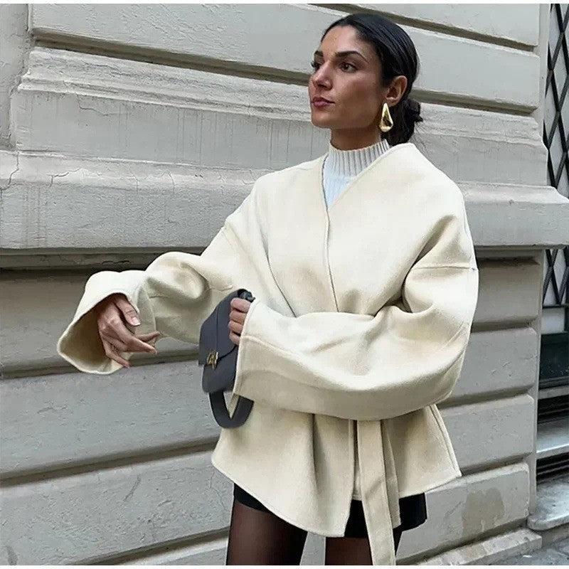 Women's Fashionable Oversized Wrap Coat