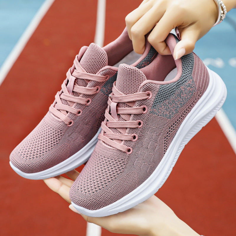 Women's Breathable Running Sneakers with Flexible Upper
