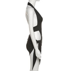 Women's Swimsuit with Deep V-Neck and Trendy Cut-Out