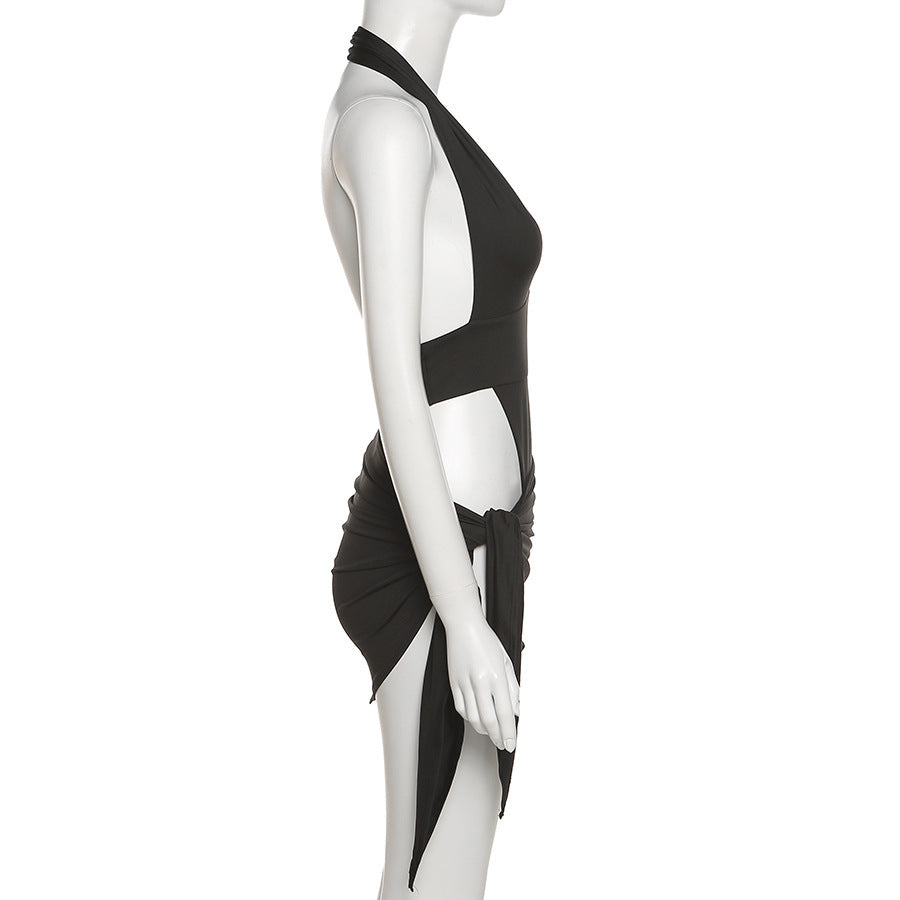 Women's Swimsuit with Deep V-Neck and Trendy Cut-Out