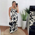 Women's Jumpsuit with Elegant Cowl Neck and Wide Leg