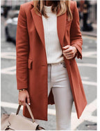 Women's Elegant, Tailored Coat in High-Quality Fabric