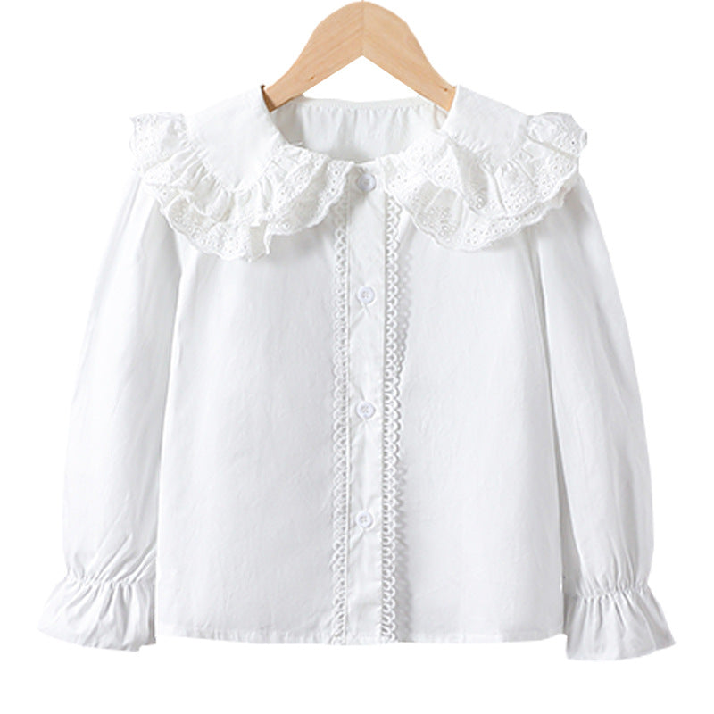 Women's Blouse with Ruffle Details and Puff Sleeves