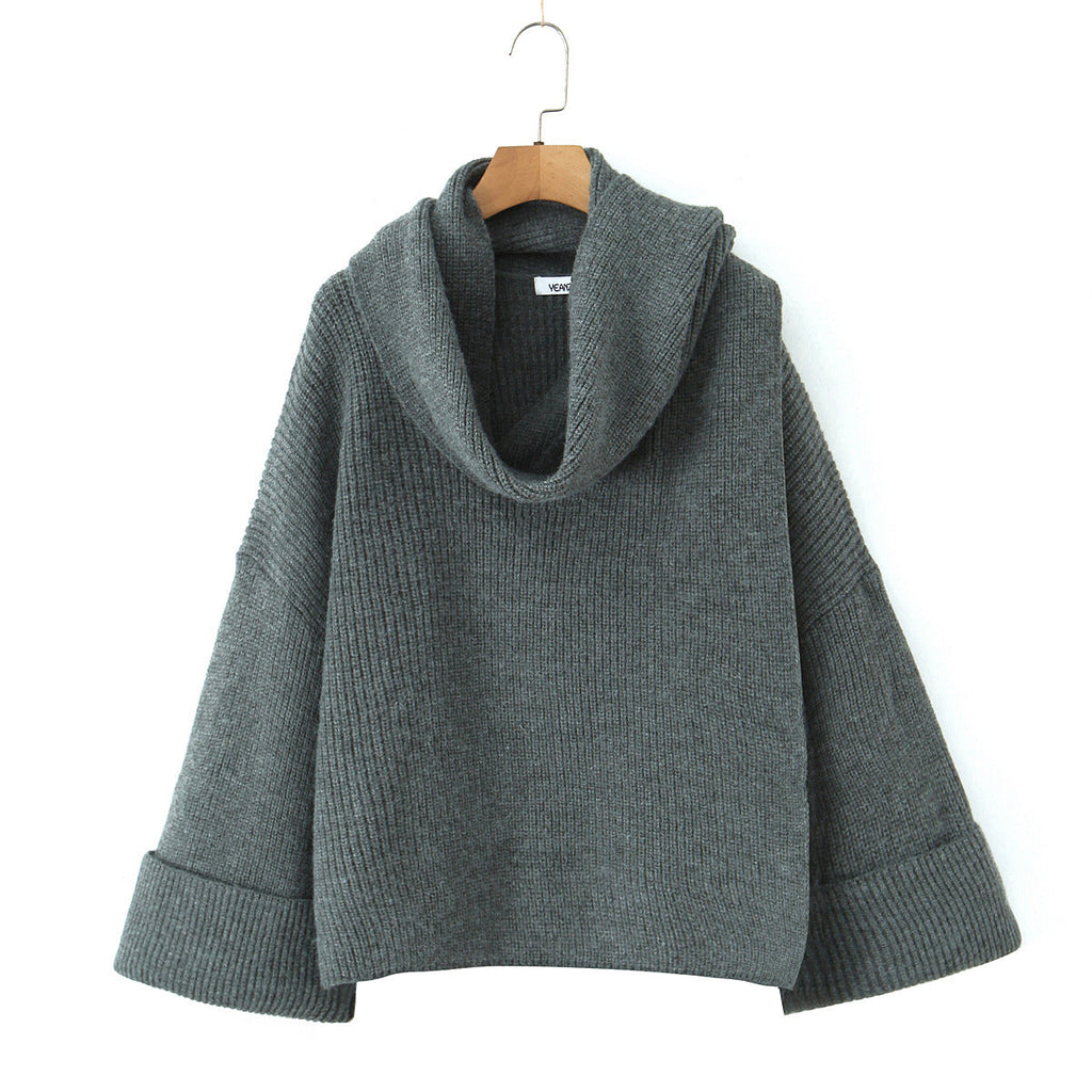 Women's Chunky Knit Cowl-Neck Sweater