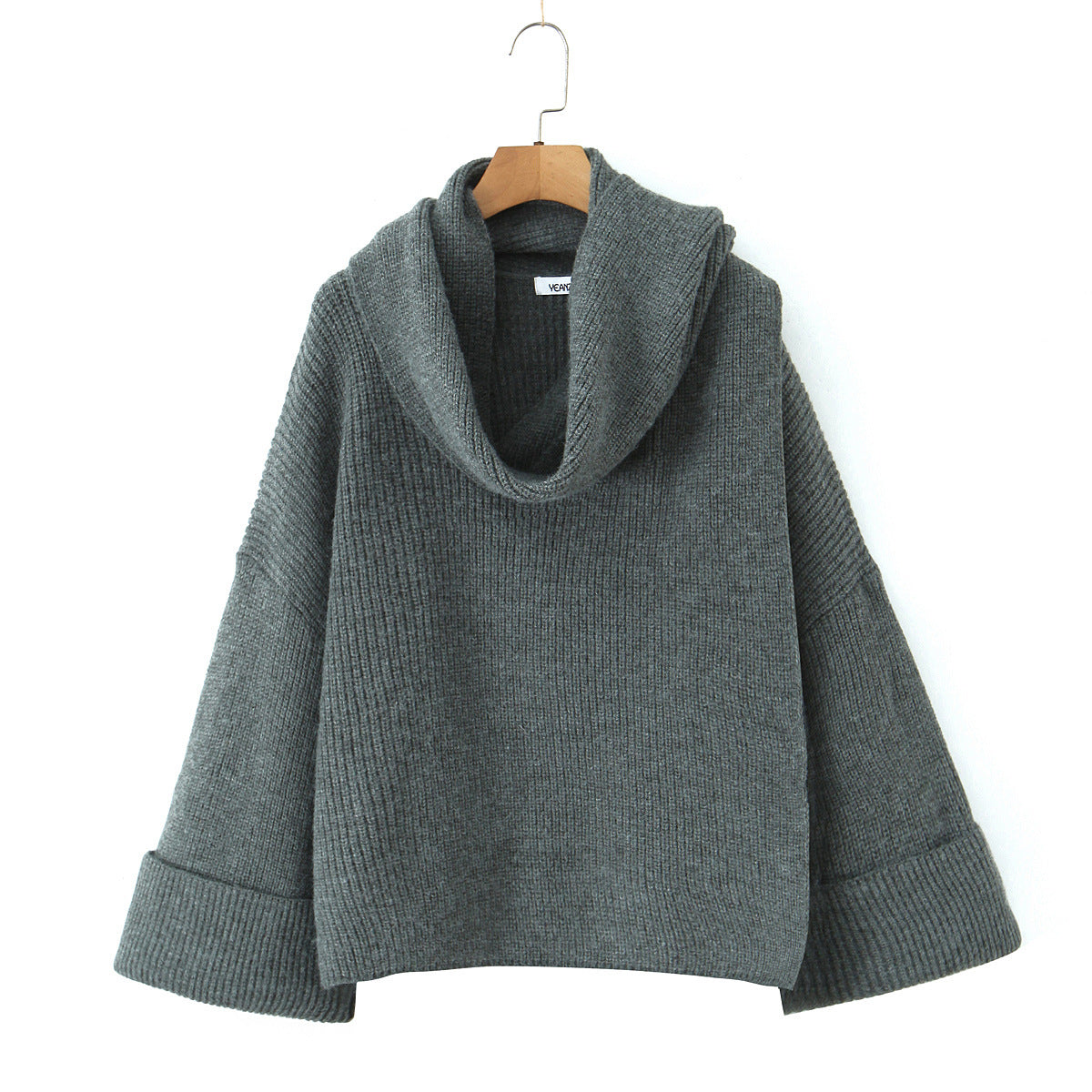 Women's Chunky Knit Cowl-Neck Sweater