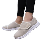 Women's Breathable Slip-On Sneakers with Practical Hook-and-Loop Closure