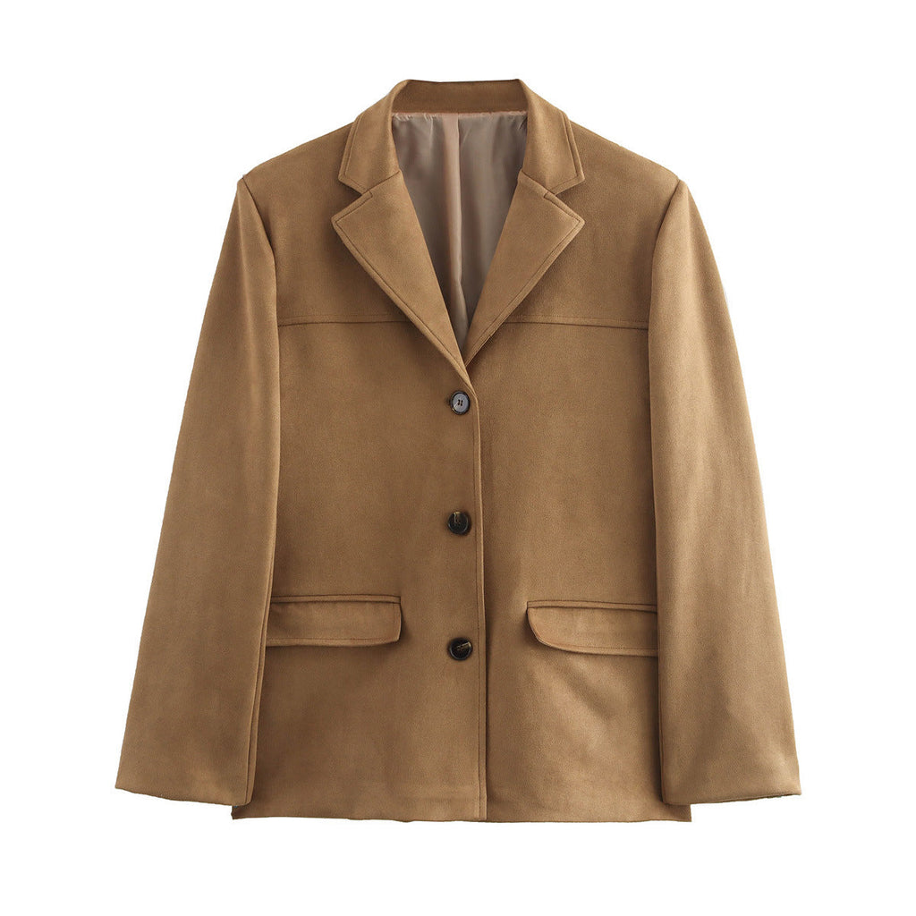 Women's Elegant Modern Cut Jacket with Pockets