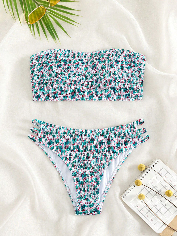 Women's Bandeau Bikini with Sophisticated Knot Design