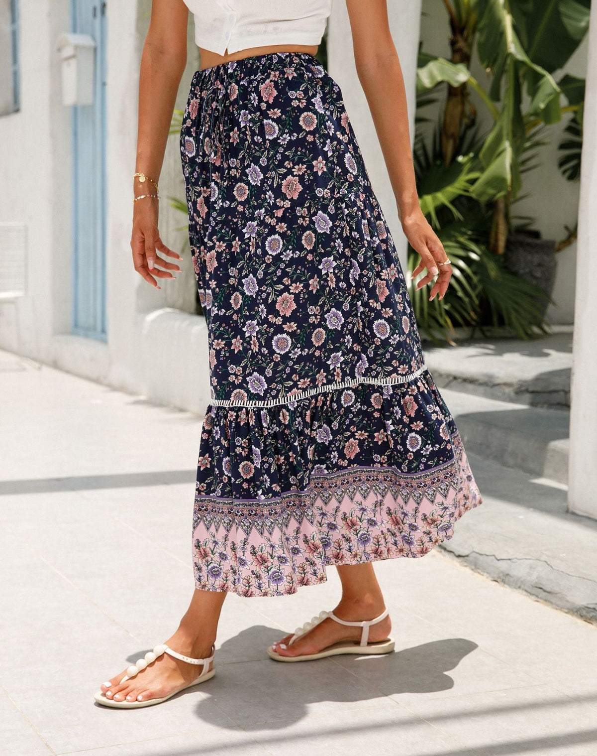 Women's Floral Maxi Skirt
