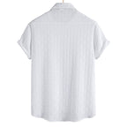 Women's Short Sleeve Shirt with Textured Pattern