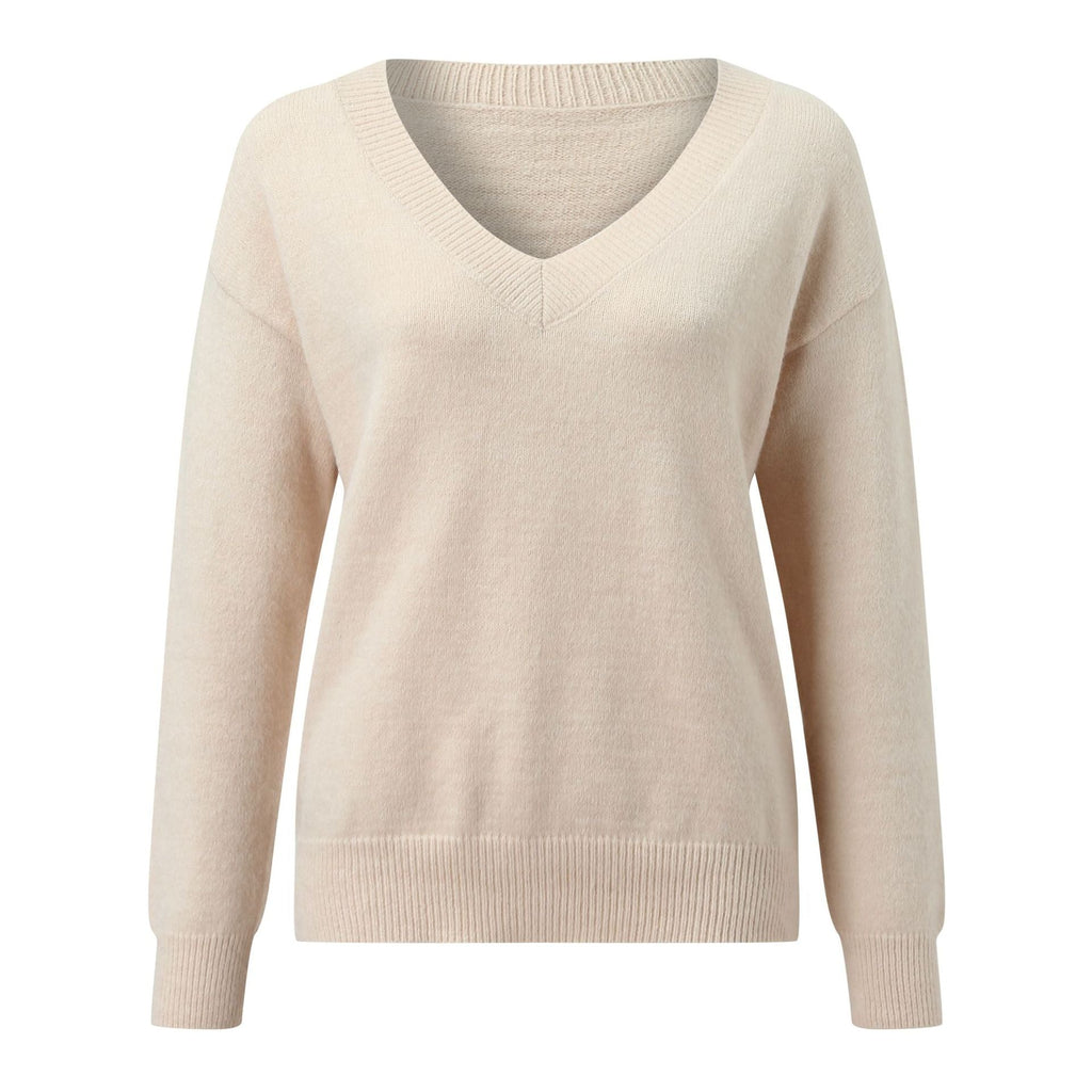 Women's Elegant V-Neck Sweater