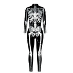 Women's Full-Body Suit with Glowing Skeleton Design