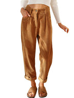 Women's High-Waist Pleated Trousers
