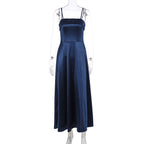 Women's Evening Dress with Fine Spaghetti Straps and Flowing Skirt
