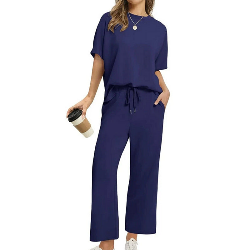Women's Comfortable Loungewear Set with Loose Fit and Pockets