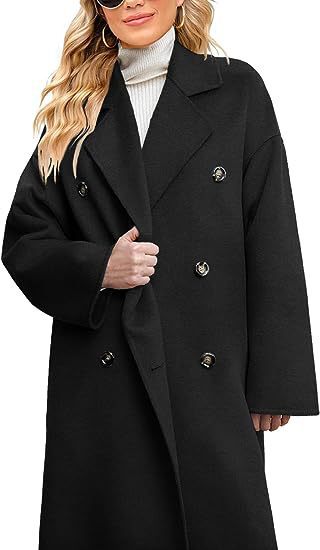 Women's Elegant and Casual Double-Breasted Wool Coat