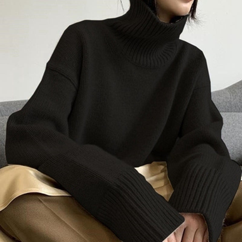 Cozy Fine Knit Turtleneck Sweater