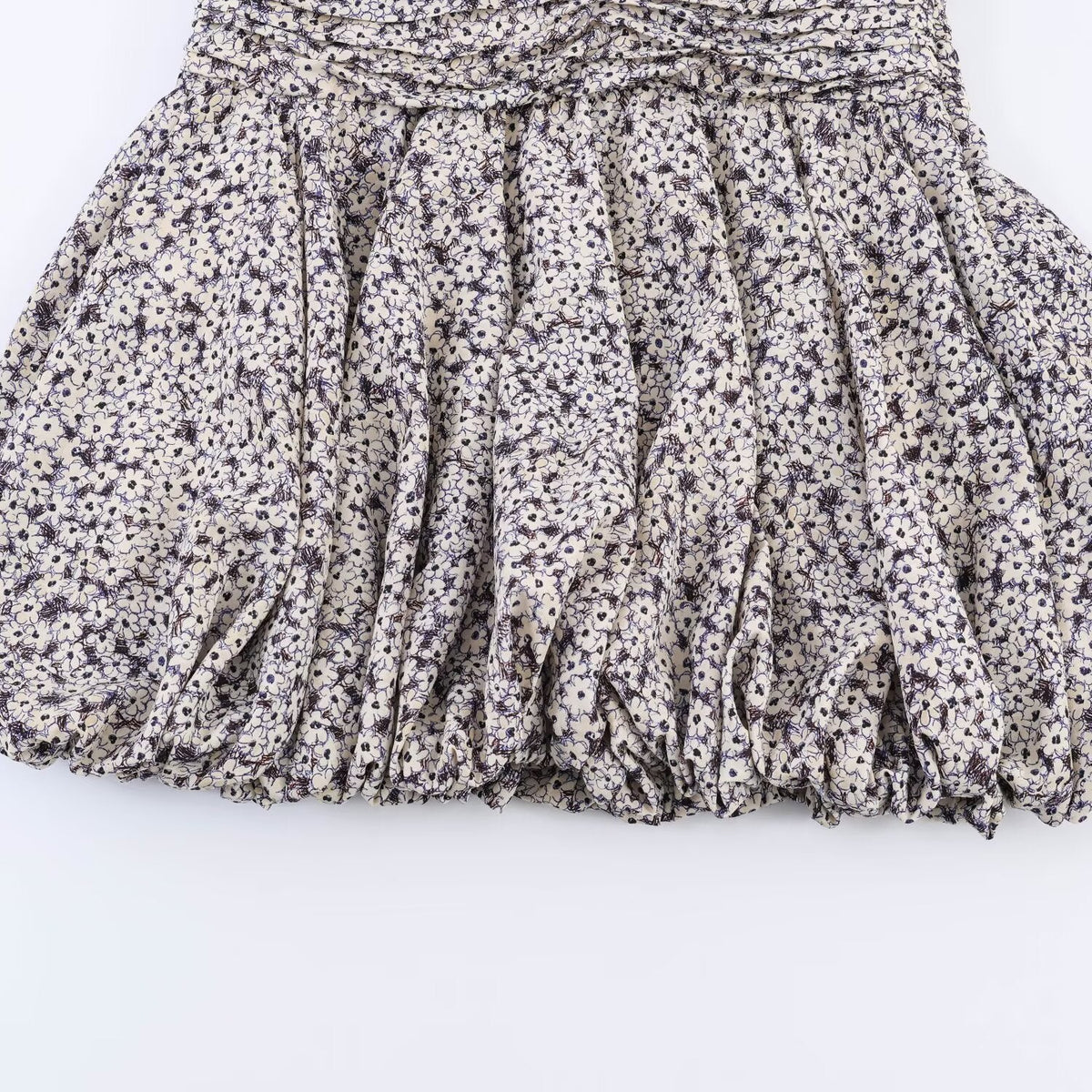 Women's Floral Dress with Ruffles and Elastic Waist