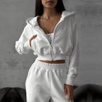 Women's Cropped Sport Jacket and Jogger Set