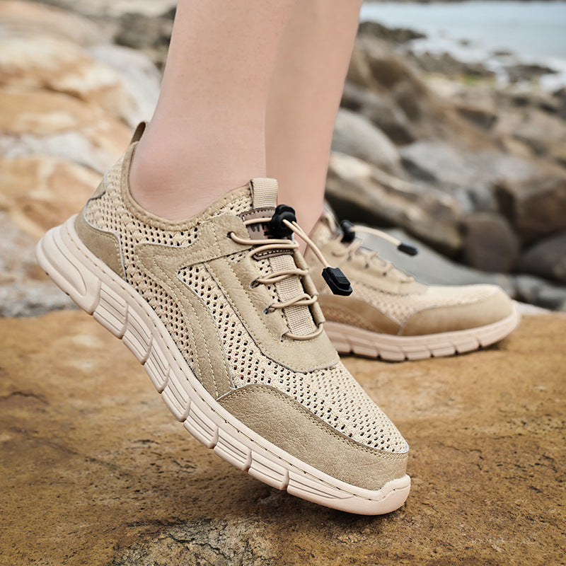 Women's Breathable Sports Sneakers with Elastic Quick-Lace System