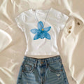 Women's Floral Print Cropped T-Shirt