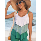 Women's Swimsuit Set with Playful Ruffle Details