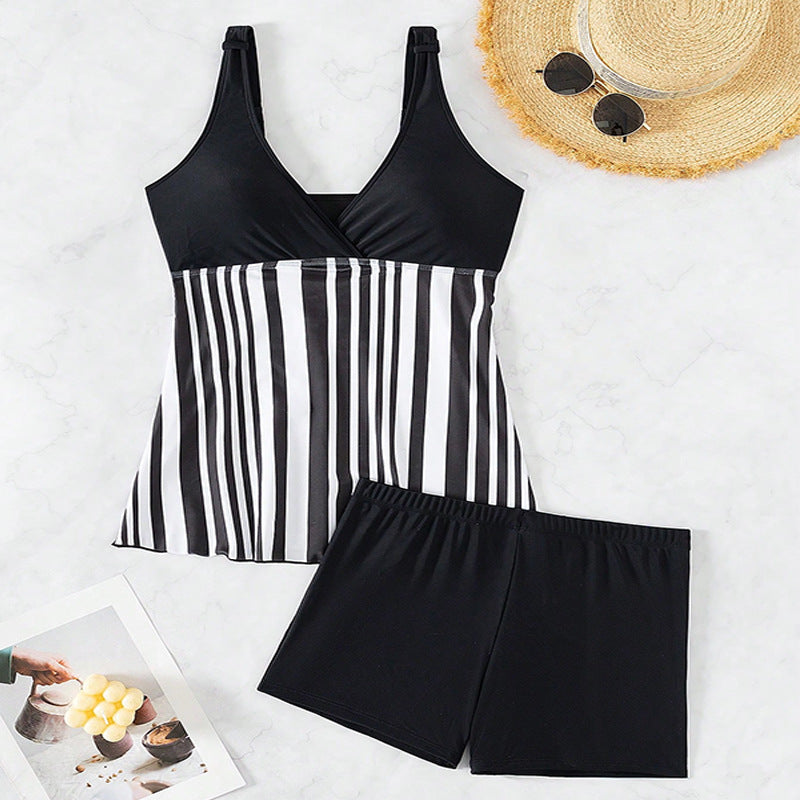 Women's Swimsuit with Striped Design