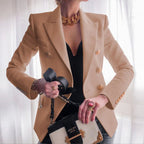 Women's Elegant Blazer with Gold Button Detail