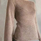 Women's Elegant Fine Knit Sweater with Casual Cut and Crew Neck
