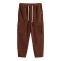 Women's Cargo Pants with Elastic Waistband and Practical Side Pockets