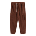 Women's Cargo Pants with Elastic Waistband and Practical Side Pockets