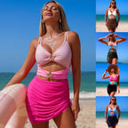 Women's Swim Top with Cut-Outs and Ruching