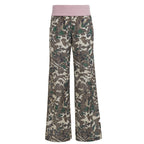 Women's Comfortable Cargo Pants with Elastic Waistband and Camouflage Pattern