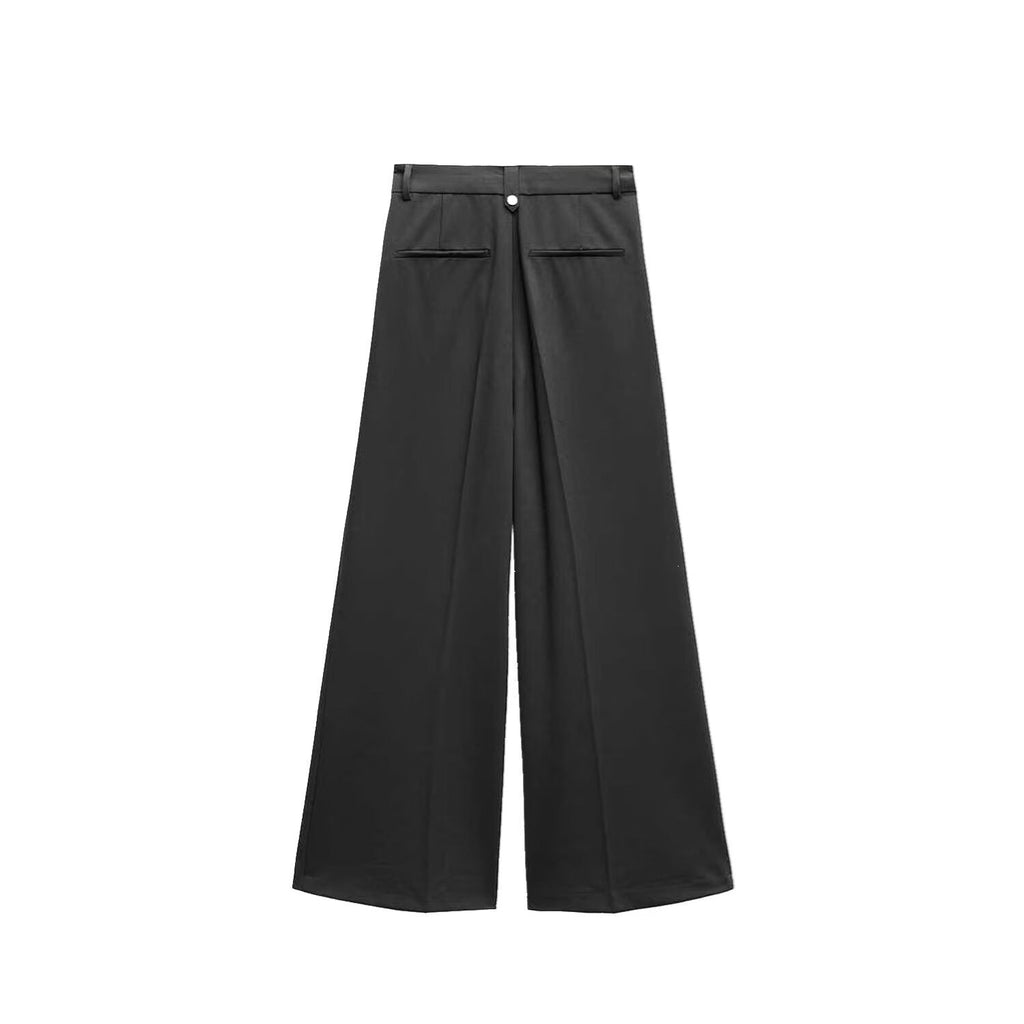Women's Elegant Wide-Leg High-Waisted Pleated Trousers