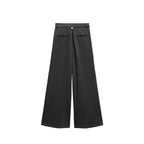 Women's Elegant Wide-Leg High-Waisted Pleated Trousers
