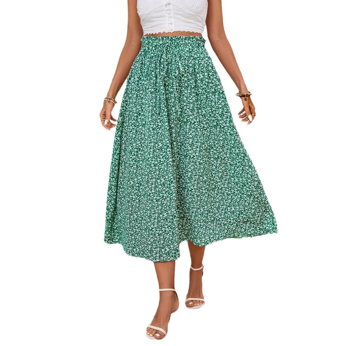 Women's Maxi Skirt with Floral Pattern
