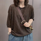 Women's Fine Knit Textured Sweater