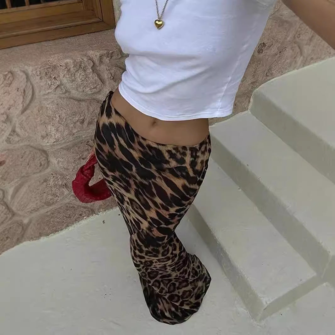Women's Animal Print Maxi Skirt with High Waist